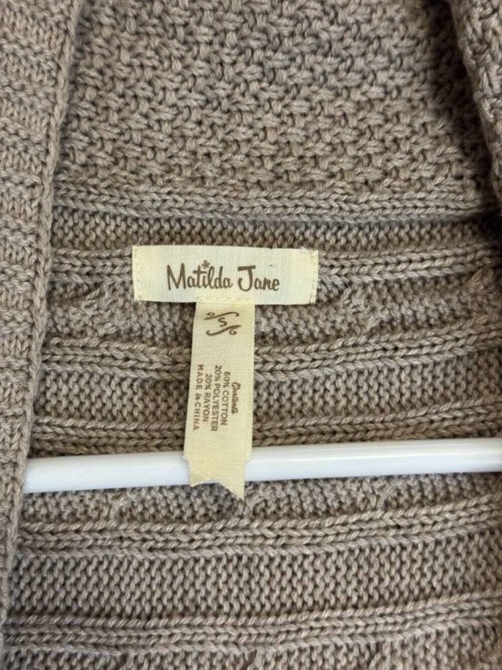 MATILDA JANE Cardigan SMALL Cozy Cable knit Outerwear Sweater Vest Boho Casual - Picture 7 of 8